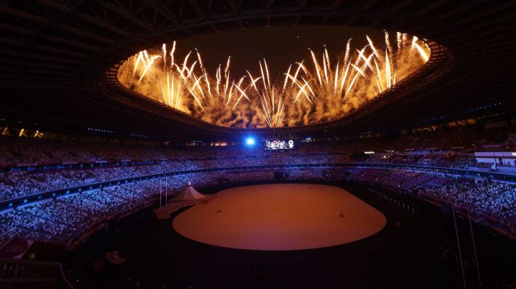 2021년 7월23일 도쿄올림픽 개막식이 열린 일본 도쿄 신주쿠(新宿) 국립경기장 [이미지출처=연합뉴스]