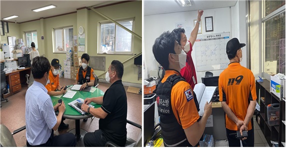 [포토] 외도119센터, 휴가철 숙박시설 ‘화재예방 컨설팅’ 실시