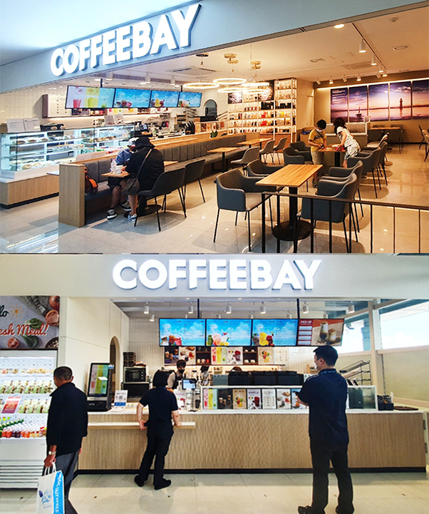 커피베이 제주공항국내선1호점(위), 제주공항국내선2호점(아래). 사진=커피베이