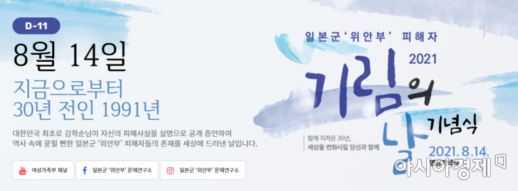 8월14일은 위안부 피해자 '기림의 날'…온라인 기념식·랜선행진 