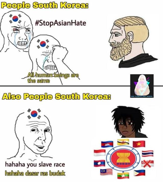 인종차별에 대한 한국인의 이중성을 비꼬아 비판한 인도네시아의 만화 / 사진=인터넷 홈페이지 캡처