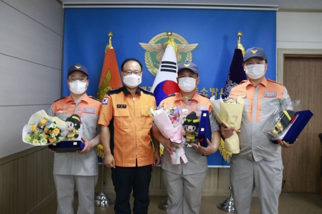 제주 의용소방대원, 소방활동 유공 표창 수여