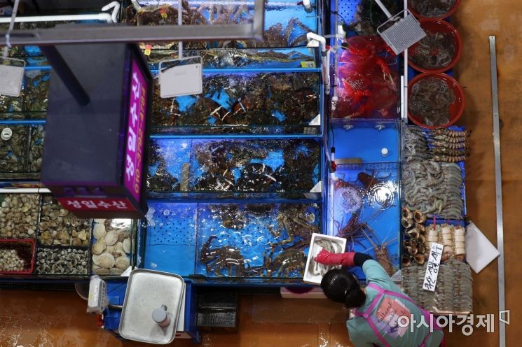 집단감염 여파 휴일 손님 끊긴 노량진수산시장 