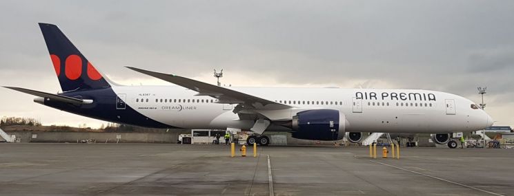 Air Premia's first aircraft Boeing 787-9 (Dreamliner)