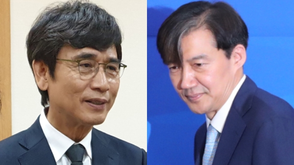 유시민 노무현재단 이사장과 조국 전 법무부장관(왼쪽부터). / 사진=연합뉴스