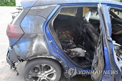 미국 버몬트주에서 지난 7월 발생한 2019년형 쉐보레 볼트 전기차 화재 [이미지출처=연합뉴스]