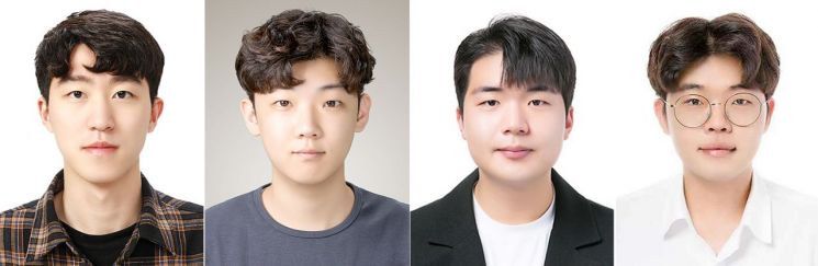사진 왼쪽부터 김창석(3학년)·김대운·조영태·최정안(4학년)씨. 사진=동신대 제공.