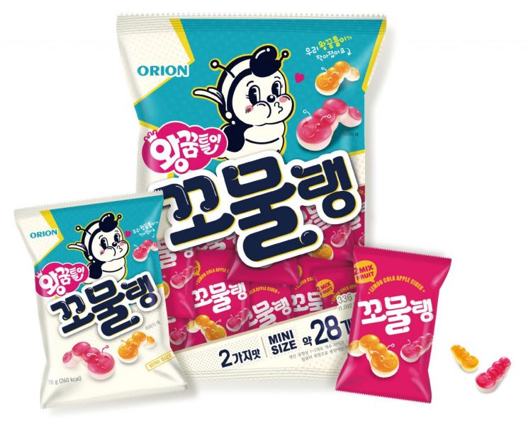  오리온, 애벌레 모양 젤리 '꼬물탱' 출시