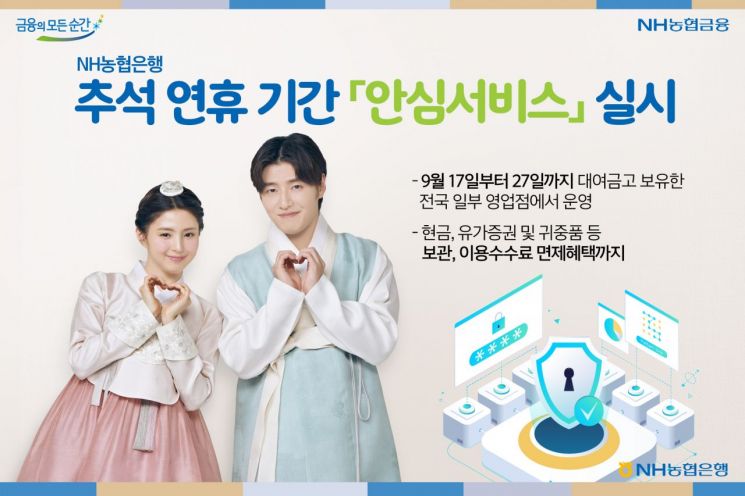 농협은행 "추석 기간 귀중품 보관, '대여금고' 이용해 보세요"