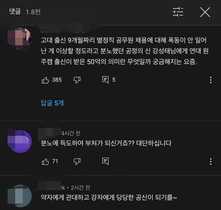 29일 강 대표의 유튜브 채널에 비판 댓글이 이어지고 있다. /사진=강 대표 유튜브 캡처