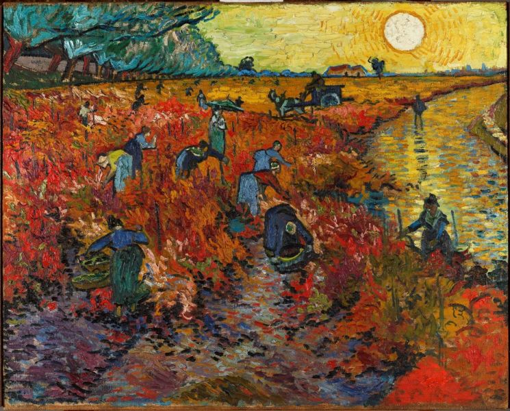 빈센트 반 고흐(Vincent van Gogh)의 1888년 작품 ‘아를의 붉은 포도밭(Red Vineyards at Arles)’.