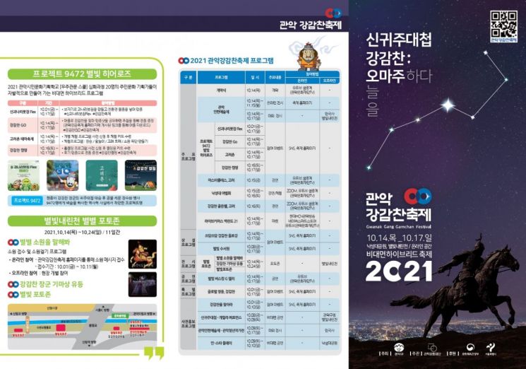 비대면 '2021 관악 강감찬축제' 14~17일 개최