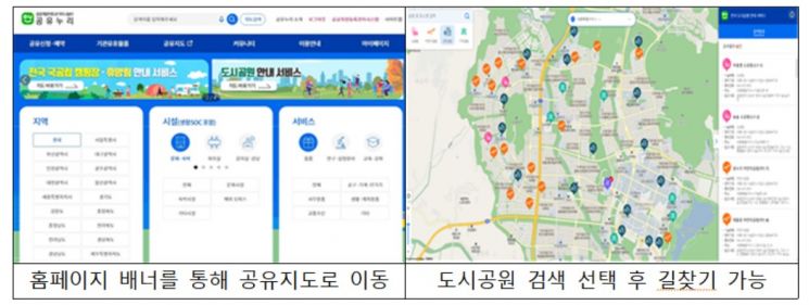 12일부터 공유누리에서 1만7743개 '도시공원 안내 공유지도' 서비스
