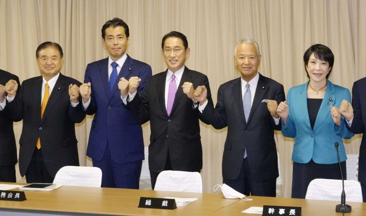 일본 기시다 정권의 자민당 주요 인사 [이미지출처=연합뉴스]