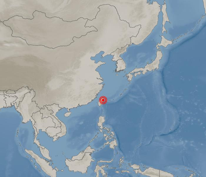 24일 오후 발생한 대만 북동부 일대 지진＜이미지출처:기상청＞