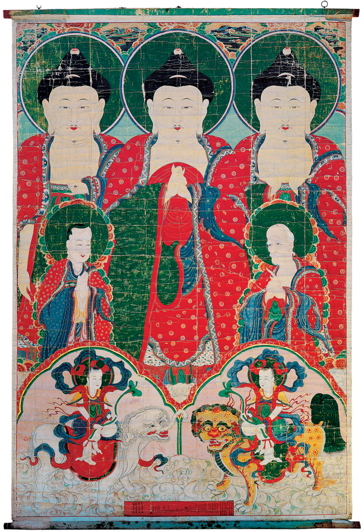 Seoul Heungcheonsa Temple Vairocana Buddha Samshing Gwaebul Painting