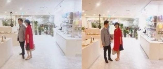 이재명 더불어민주당 대선부호가 과거 아내 김혜경씨와 시장에 들러 새로 생긴 가게를 구경하다가 찍힌 사진을 30일 자신의 페이스북에 공개했다. [사진=페이스북 캡처]
