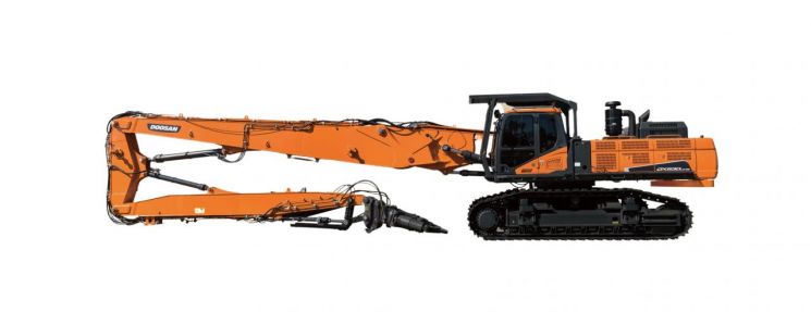 현대두산인프라코어가 2019년 출시한 53t 철거용 굴착기(DX530LC-5L Demolition).