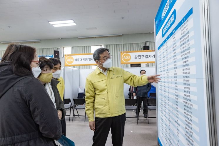 [포토]채현일 영등포구청장 2022학년도 대입 수능 수험생 응원  
