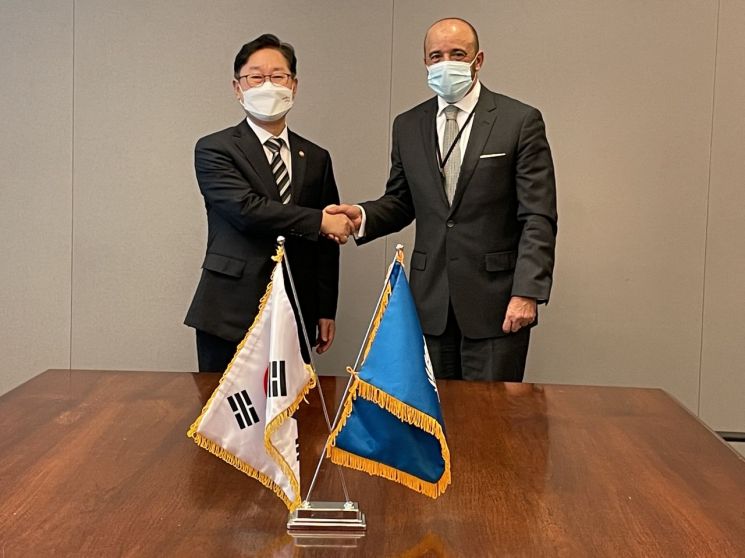 박범계 법무장관, 미국 뉴욕 UN본부 방문…대테러·법무 협력 논의