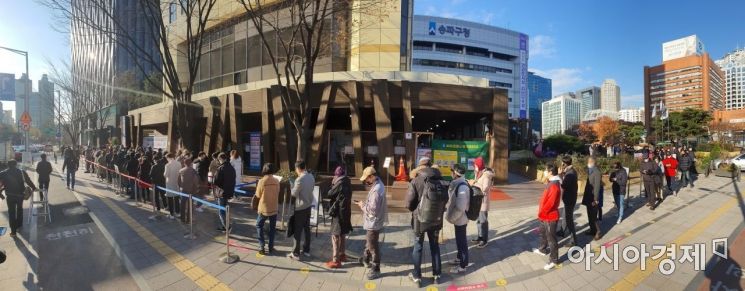 [포토] 코로나19 신규 확진 4천116명, 길어진 검사 행렬