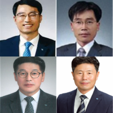 신임 정철균 개인그룹 부행장(왼쪽 시계방향), 송재영 기업그룹 부행장, 김성수 여신지원그룹 부행장. 박종훈 IT그룹 부행장은 연임. 사진=Sh수협은행