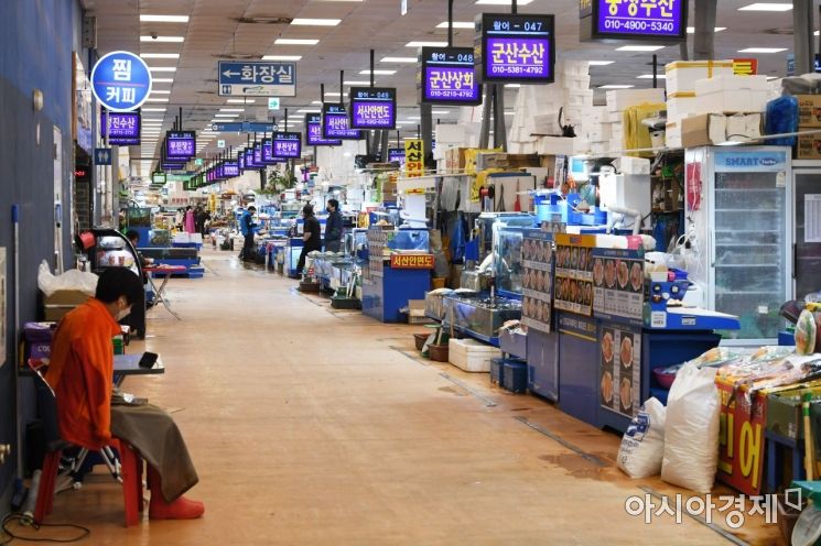 [포토] 손님 없이 한산한 노량진수산시장