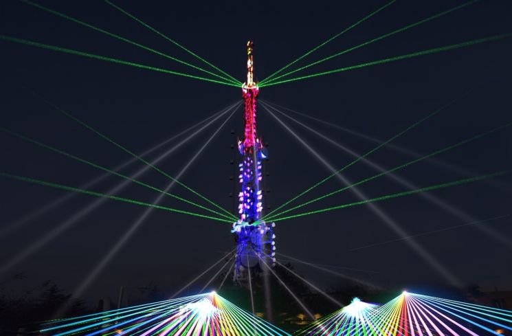 진주시, 망진산 철탑서 레이저 불빛 쇼 펼쳐진다