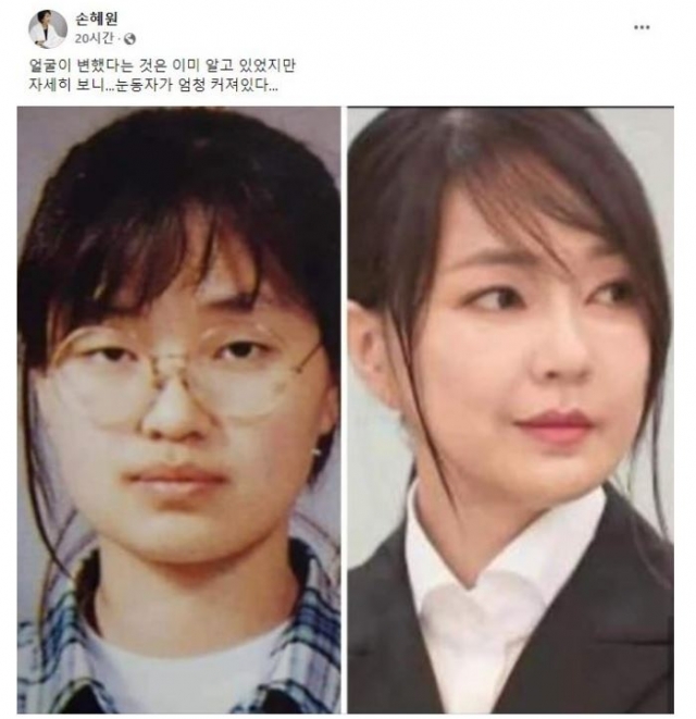 사진=손혜원 전 의원 페이스북 캡처