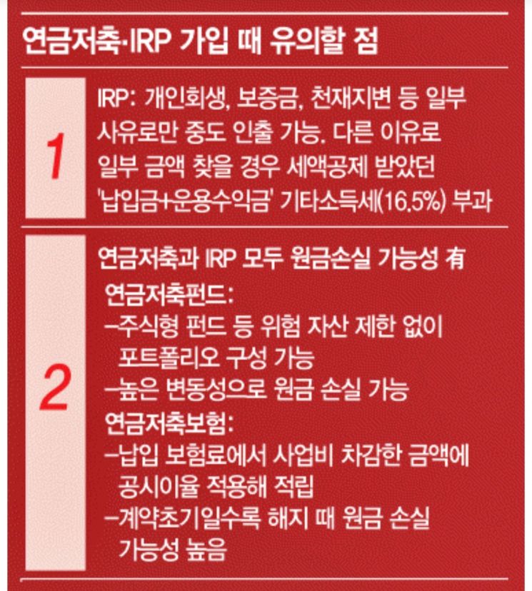 [실전재테크]중도인출되는 연금저축...파산·천재지변 땐 찾을 수 있는 IRP