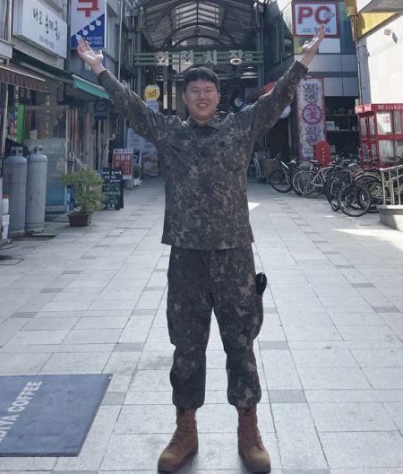 이상희가 지난 10월 전역 직후 환호하는 장면. 사진제공=KPGA