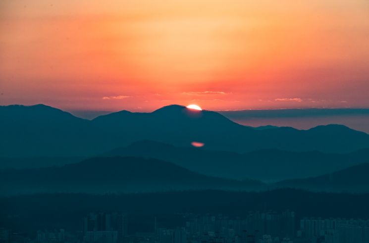 아차산 일출