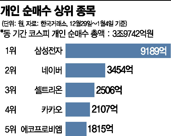 주가 내리막에도 개미 투심 몰린 인터넷플랫폼株