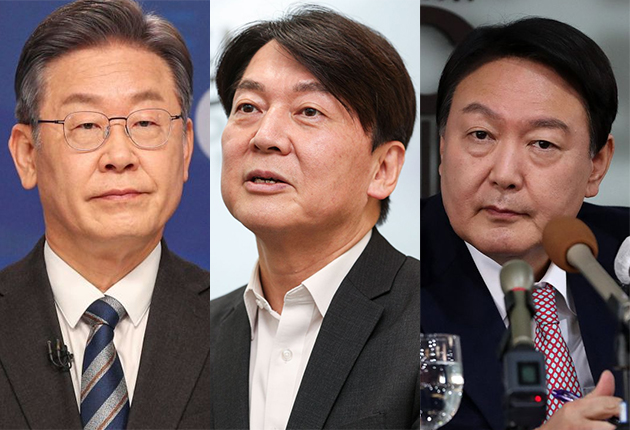 캐스팅보트 '2030'…이재명 33.4% > 안철수 19.1% > 윤석열 18.4%[리얼미터]