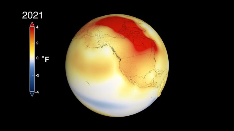 2021년, 기상 관측 역사상 6번째로 더운 해였다