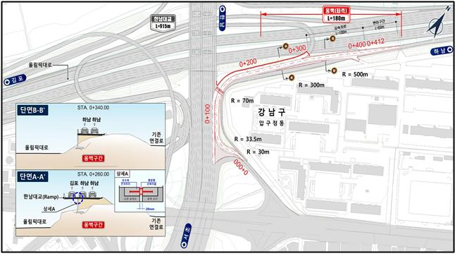 서울시, 상습정체·사고위험 높은 한남대교 남단 등 3개도로 구조개선 나선다