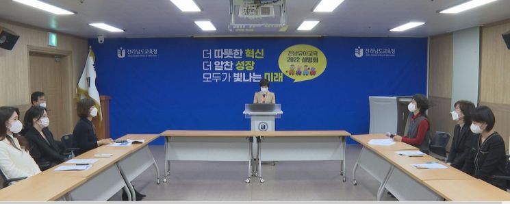 전남도교육청은 ‘전남유아교육 2022’ 온라인 설명회를 통해 유치원 운영 기본계획을 발표했다. 사진=전남도교육청 제공