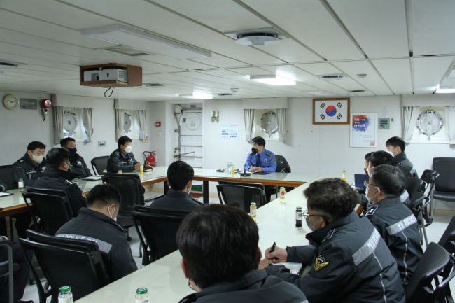 박상욱 제주해양경찰서장, 해경구조대 방문 현장점검