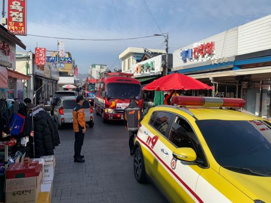 광주 광산소방서, 송정역 일대서 설 연휴 '안전 캠페인' 전개