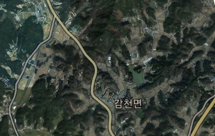 경북 예천군 감천면 일대 위성지도. [이미지출처=카카오맵]