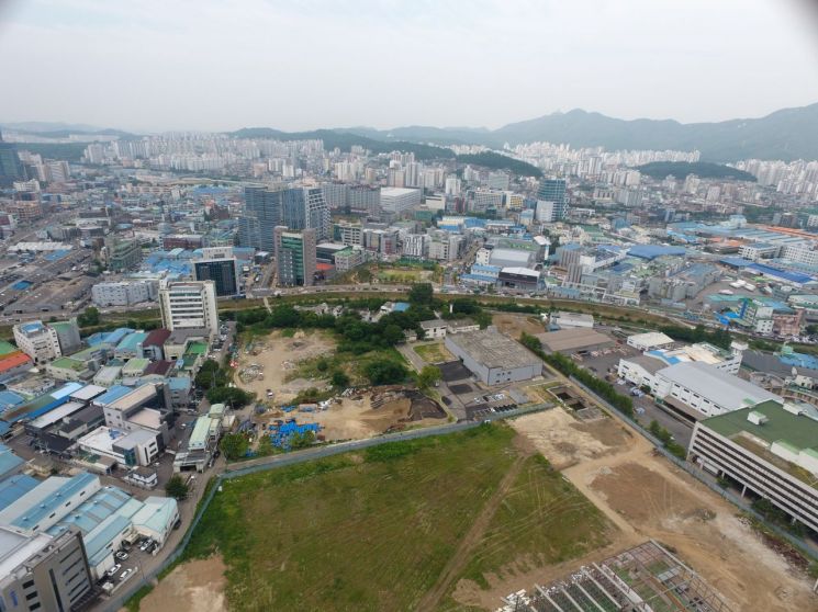 '유한양행 바이오연구소 및 부설 CMC센터'가 들어설 예정인 경기 군포시 당정동 일원. (사진제공=유한양행)