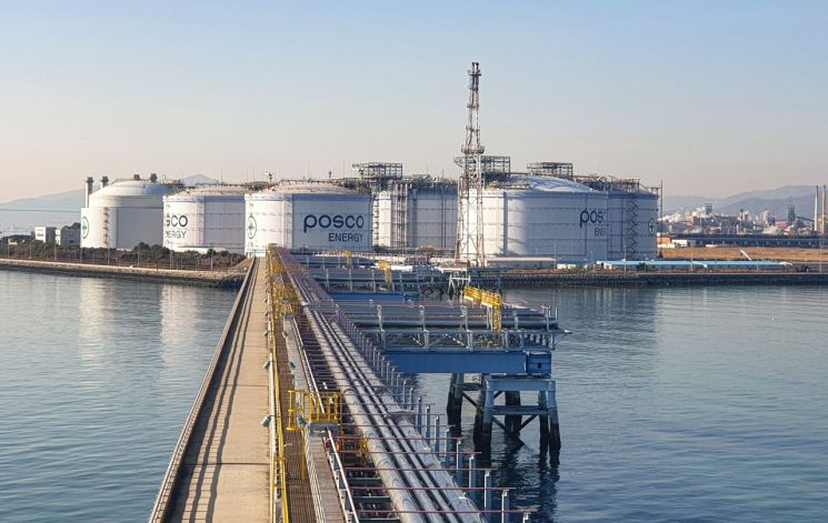 포스코에너지 광양 액화천연가스(LNG) 터미널 전경.(사진제공=포스코)