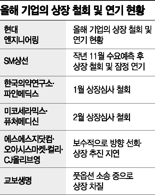 "살얼음판 증시·깐깐한 문턱" IPO 가뭄 우려…상장 철회·연기 봇물