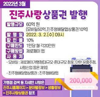 진주사랑상품권 포스터