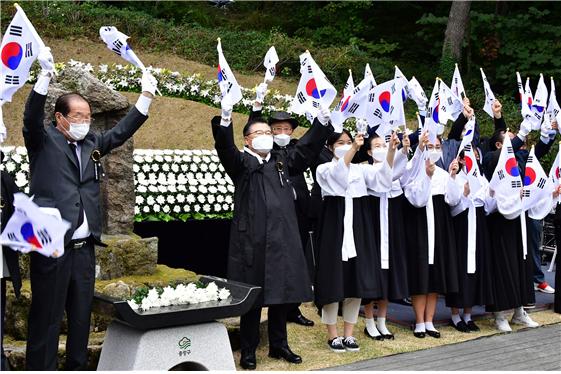 2021년9월 열린 유관순 열사 순국 101주기 추모식
