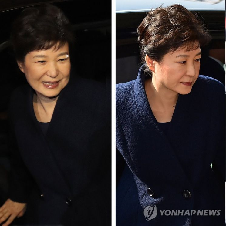 '남색' 코트 입고 투표한 박근혜, 李 지지 의미?…"전혀 아냐, 입던 옷" 선그어