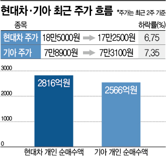 [종목속으로]현대차·기아 언제 달리나…엇갈린 시선 속 개인 풀매수