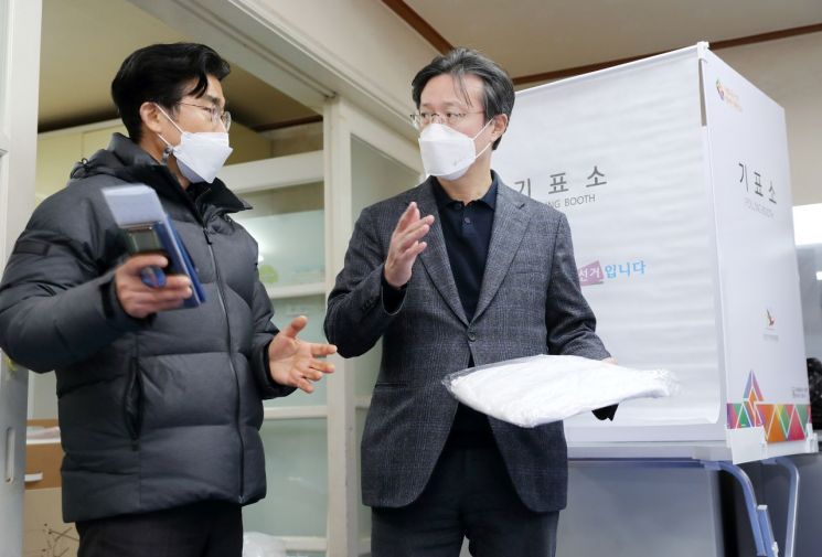 [포토]노현송 강서구청장 ‘공정하고 안전한 선거’ 강조