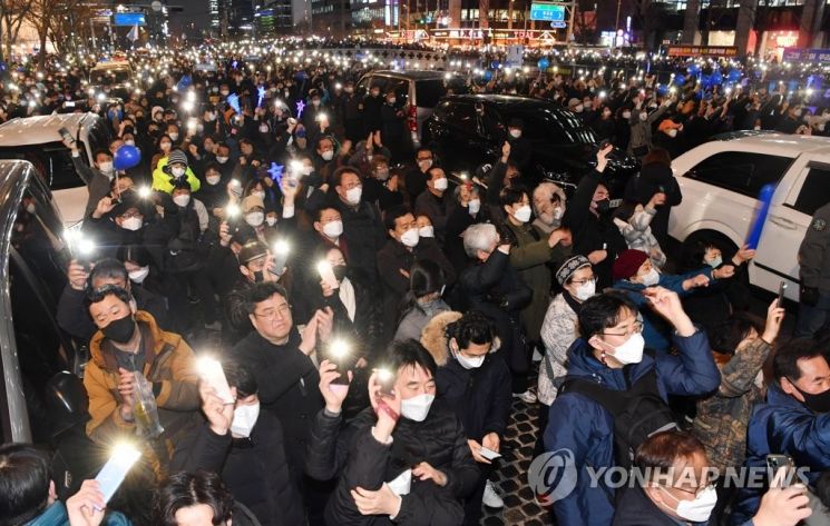 [포토] 청계광장 가득메운 이재명을 향한 '열기'