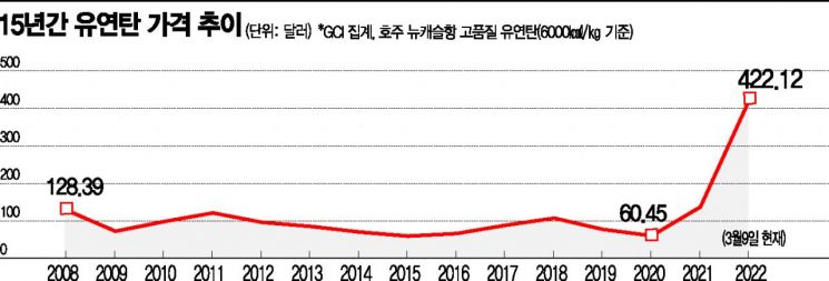 폭등 정도론 설명 못해...'미친' 유연탄 